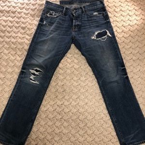 Abercrombie & Fitch Ripped Slim Straight Jeans
